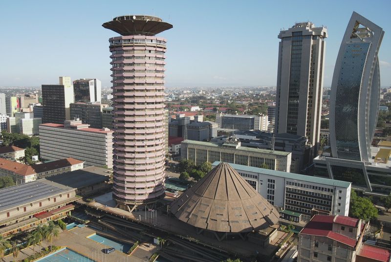 Central Nairobi with the Kenyatta International Convention Centre
